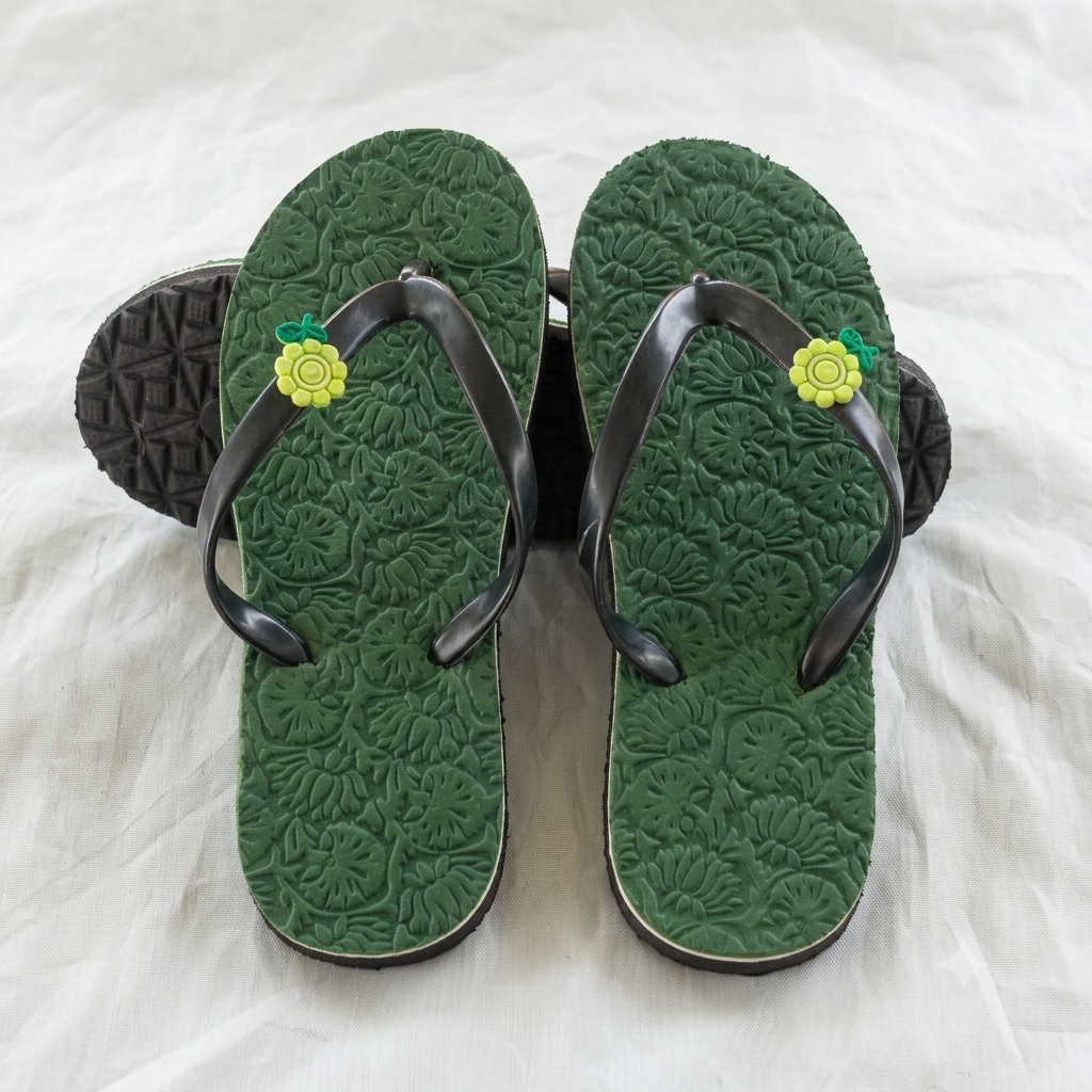 JFF Women Orthopedic Green Slippers